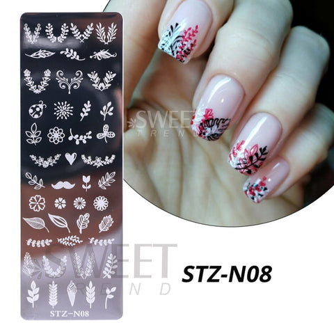 New Plam Tree Nail Stamping Plates