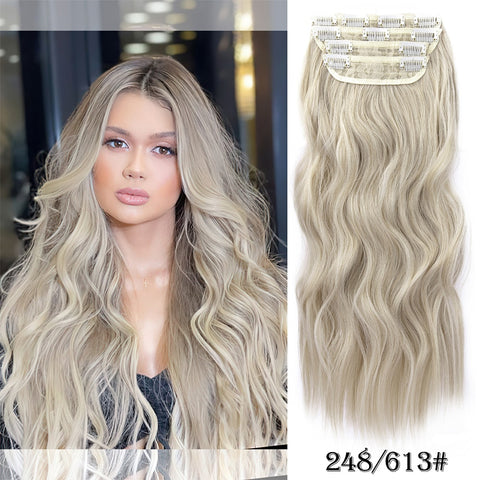 4Pcs/Set 20Inch Synthetic Hair Clip