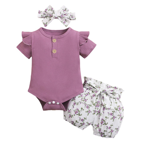 3Pcs Baby Girl Clothes Set