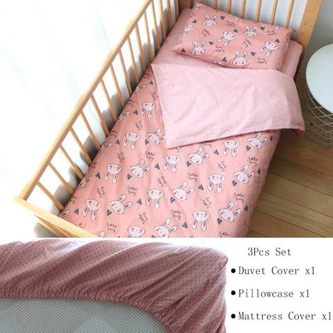 3 Pcs Baby Crib Bedding Set