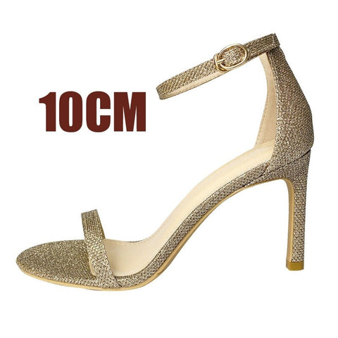 Women Open Toe Ankle Strap Stiletto Heel