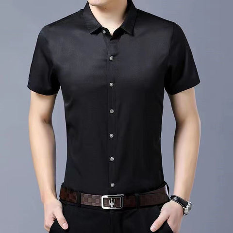 Men New Thin Plaid Smooth Shirts
