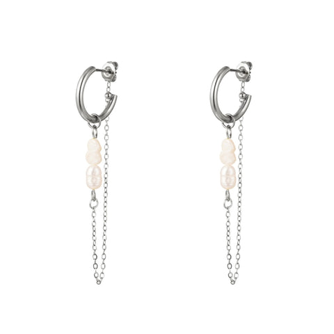 925 Sterling Silver Pearls Earrings