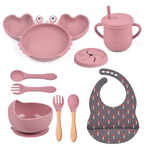9Pcs Baby Silicone Non-Slip Set