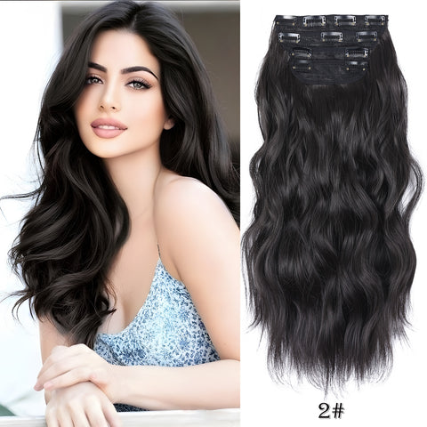 4Pcs/Set 20Inch Synthetic Hair Clip