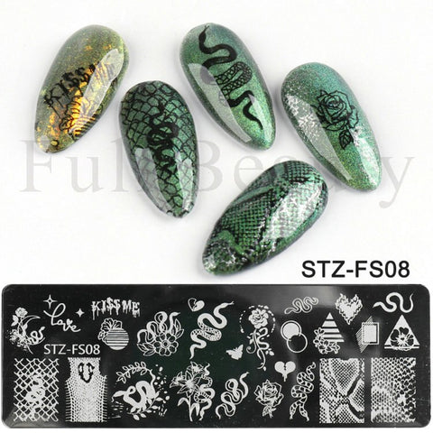 New Nail Charm Mold Stencil Tools