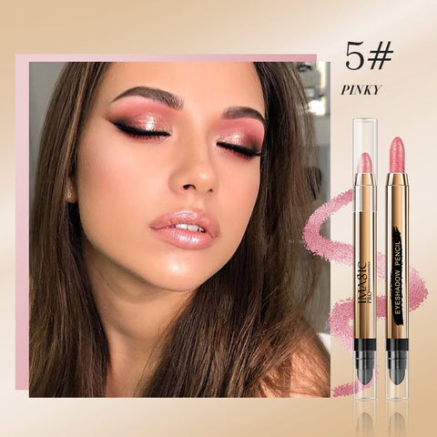 12-Color Eyeshadow Silkworm Blush Brighten Eye Makeup