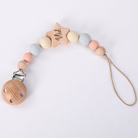 Baby Pacifier Custom Name Dummy Clip