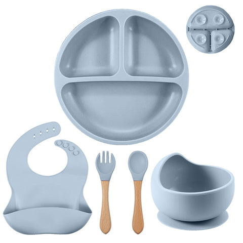 Baby Silicone Plate Spoon Set