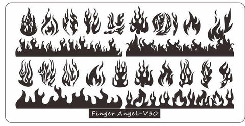 1Pcs Alphanumeric Nail Art