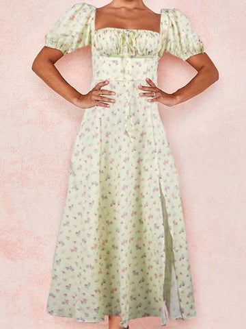 Women Floral Print Long Dress
