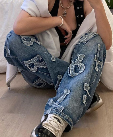 Women's Baggy Straight Cargo Pants
