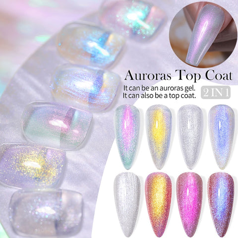 7ML Aurora Top Coat Sparking Aurora Gel Nail Polish