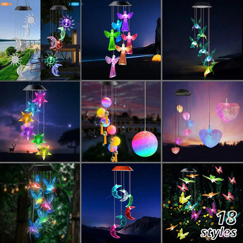 LED Solar Wind Chime Lamp Color changing