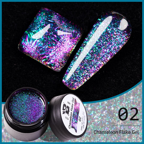 New Chameleon Flake Gel Nail Polish