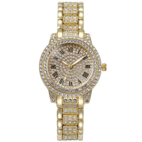 Women Luxury Diamond Steel Watches
