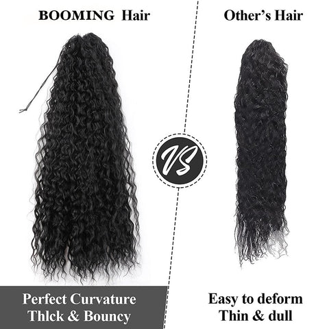 32Inch Water Wave Afro Pony Tail Women Hairpiece