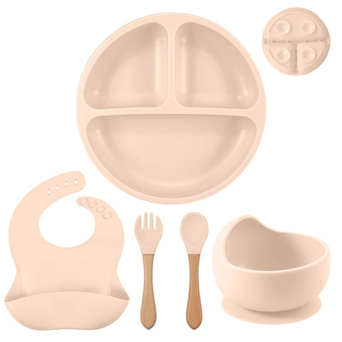Baby Silicone Plate Spoon Set