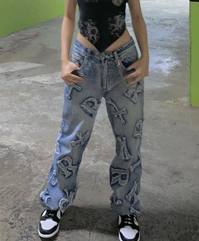 Women's Baggy Straight Cargo Pants