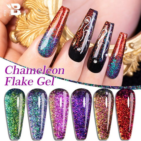 New Chameleon Flake Gel Nail Polish