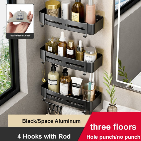Aluminum Shower Corner Caddy Storage Shelf