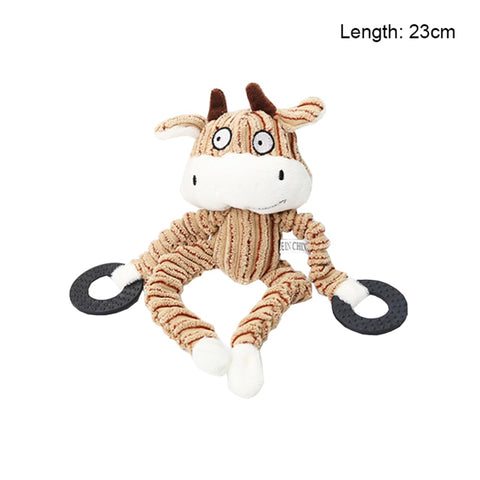 Dog Animal Shape Corduroy Chew Toy