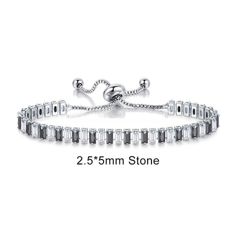 Women Rainbow Colorful Zircon Charm Bracelet