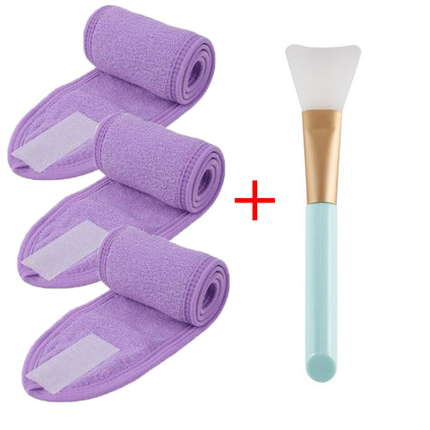 Adjustable Facial Headband with 1 Mask Brush