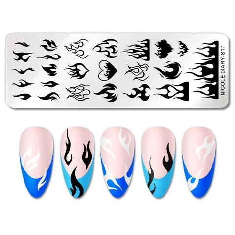 New Flower Stripe Design Stamping Plates