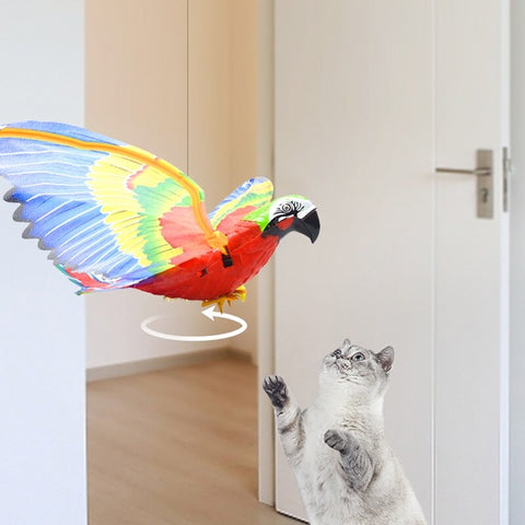 Cat Electric Parrot Silent Hanging Line Flying Bird Toy