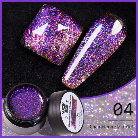 New Chameleon Flake Gel Nail Polish