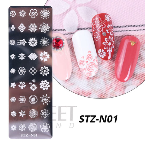 New Plam Tree Nail Stamping Plates