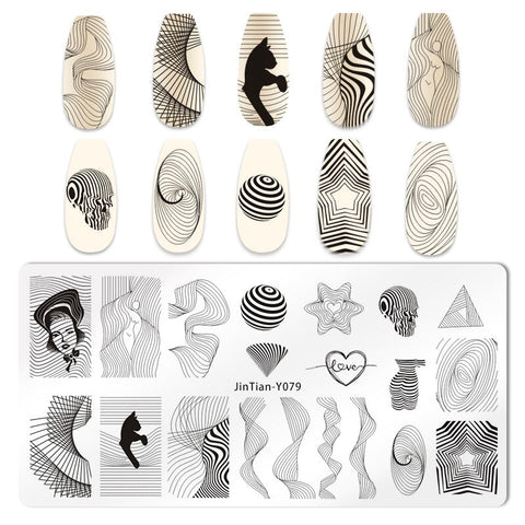 New Nails Art Stencil Stamp Tools