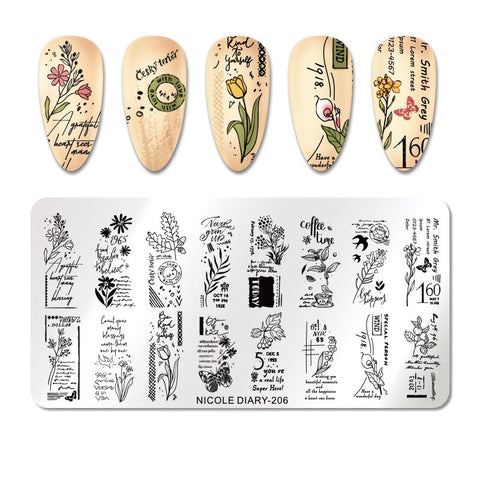 New Space Planet Moon Star Nail Stamping Plates