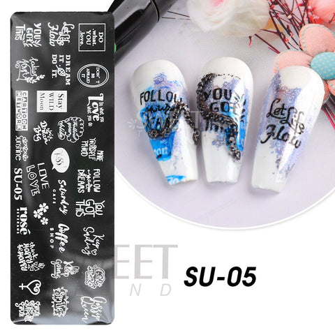 New Plam Tree Nail Stamping Plates