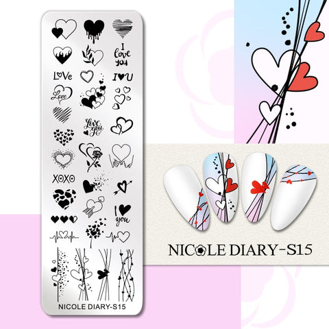 New Marble Abstract Geometry Nail Stamping Plates