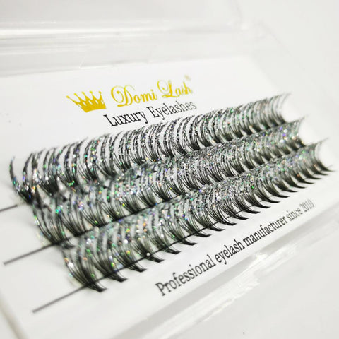 20D 60 Bundle Glitter Cluster Eyelash Extension with Shining