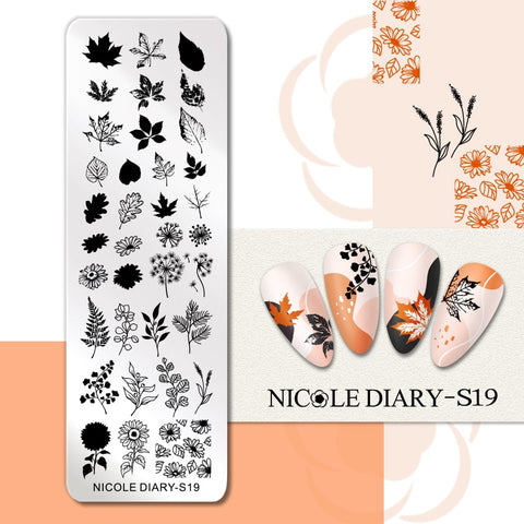 New Marble Abstract Geometry Nail Stamping Plates