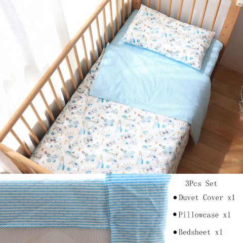 3 Pcs Baby Crib Bedding Set