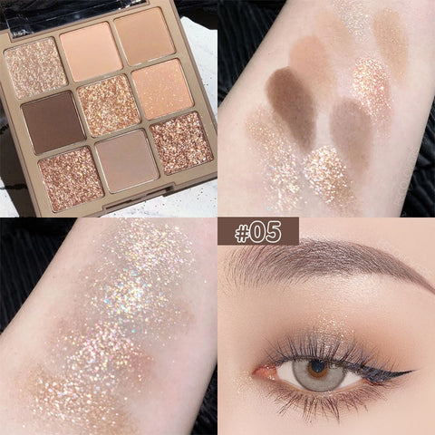 New 9 Colors Glitter Eyeshadow