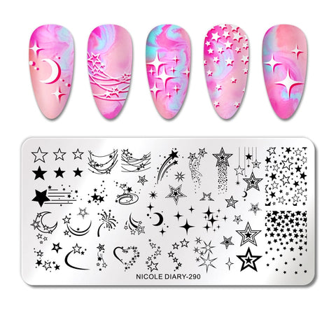 New Flower Stripe Design Stamping Plates