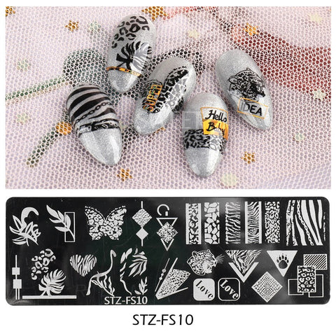 New Plam Tree Nail Stamping Plates
