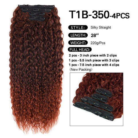 New Synthetic Curly Clip-In Hair Extensions