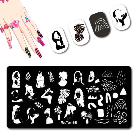 2022 New Pattern Nail Stamping Plates Graffiti Art