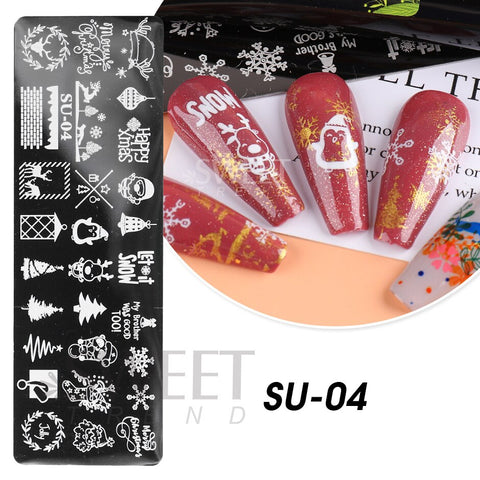 New Plam Tree Nail Stamping Plates