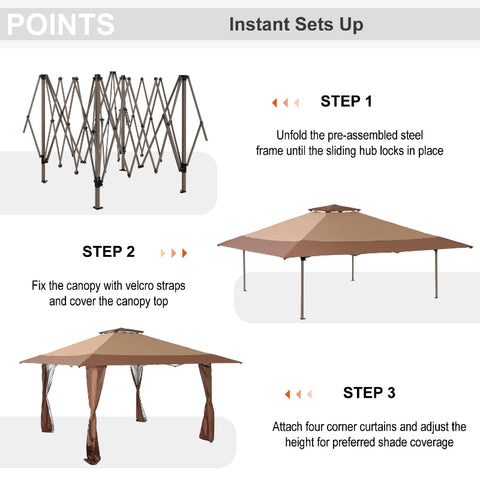 MF Studio 13 x 13ft  Canopy Tents Gazebo