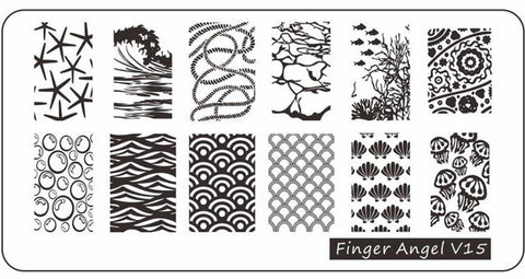 1Pcs Alphanumeric Nail Art