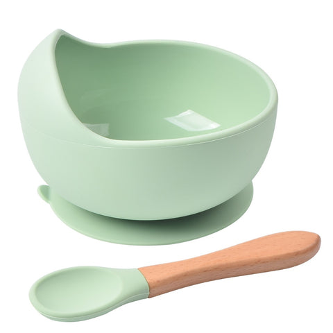 Baby Silicone Feeding Bowl With Spoon
