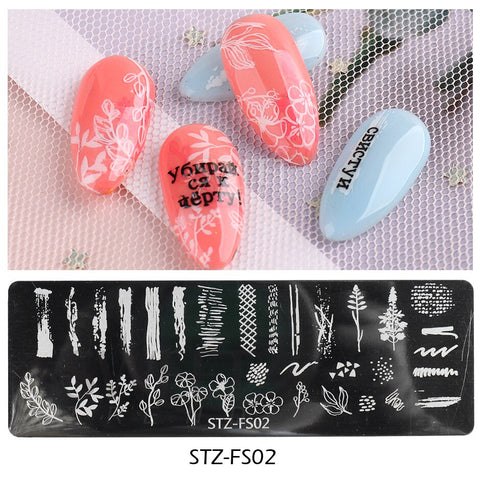 New Plam Tree Nail Stamping Plates