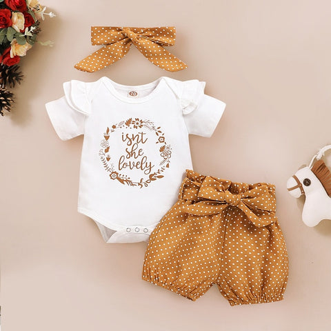 3Pcs Baby Girl Clothes Set